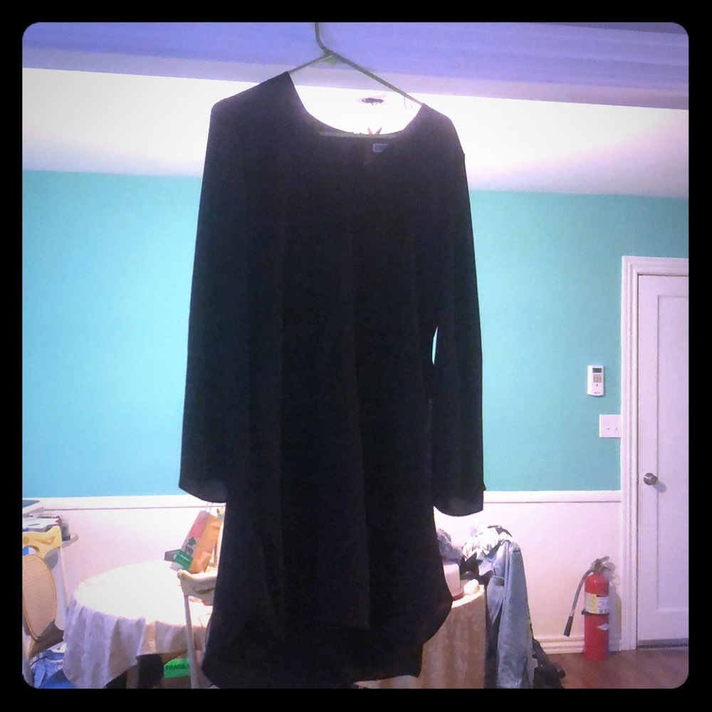 Chelsea28 bell sleeve chiffon a-line Dress small